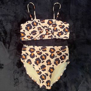 Girls Target Art Class Leopard Bikini Swimsuit, L (10/12)